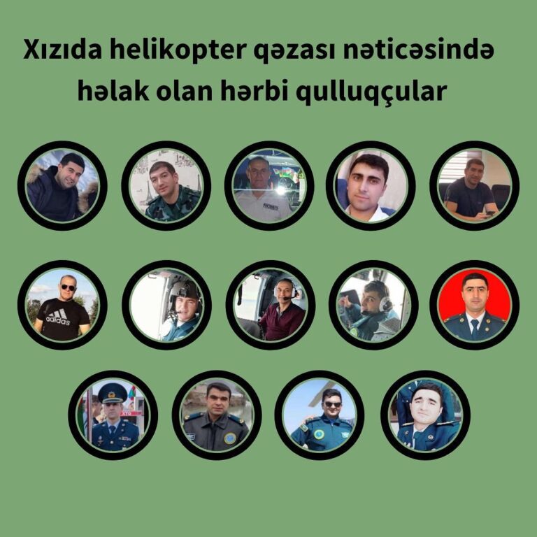 Qısa xəbər: Azərbaycanda helikopterin qəzaya uğraması nətcəsində 14 nəfər həyatını itirib