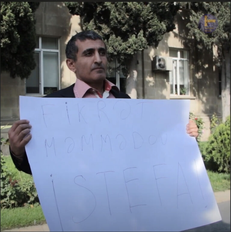İctimai fəal Ədliyyə nazirinin istefasını tələb edir