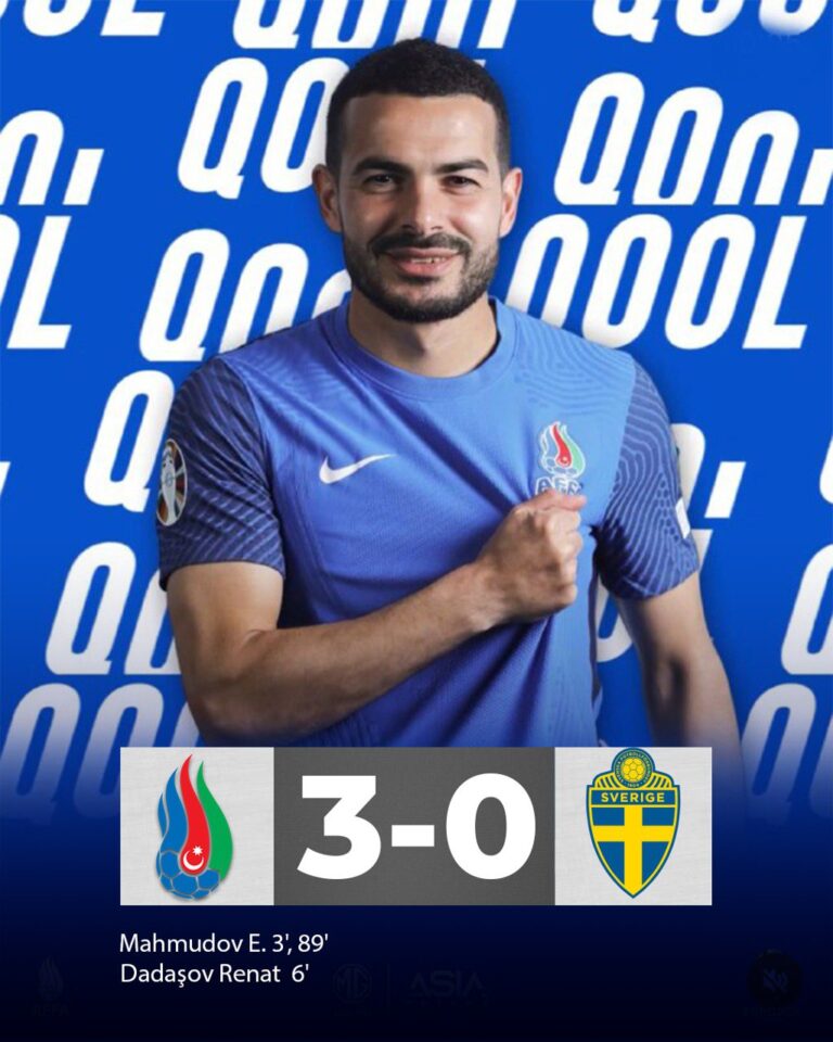 Azərbaycan İsveçi 3-0 məğlub edib