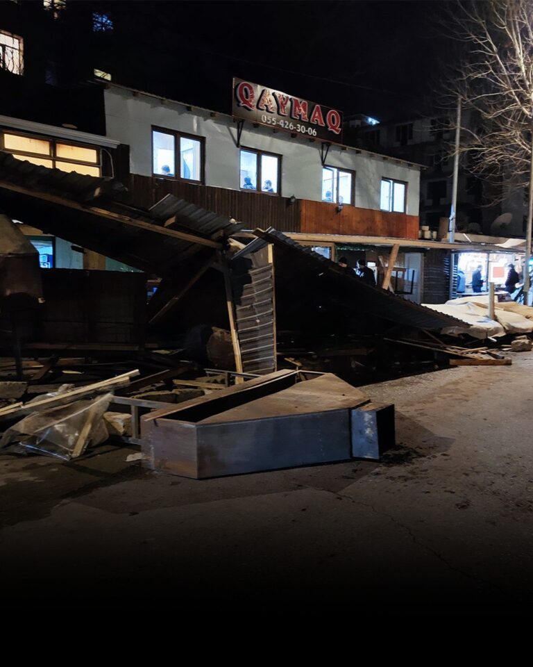 Yasamalda “Ətçilər” kababxanaları sökülür