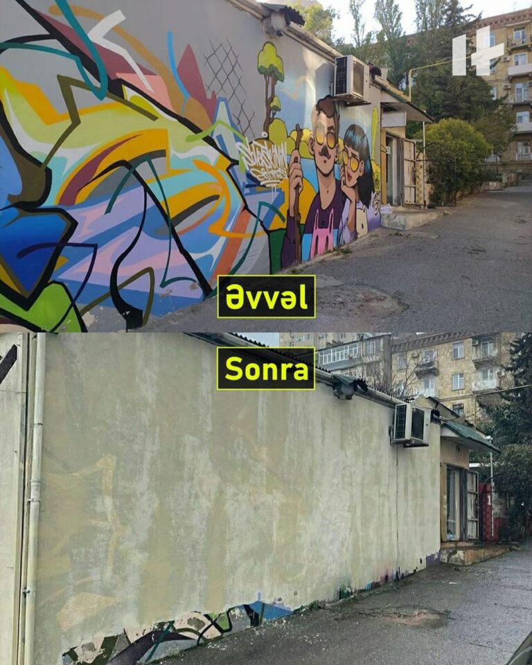 Keçmiş “Sovetski” ərazisindəki məşhur qraffiti silinib