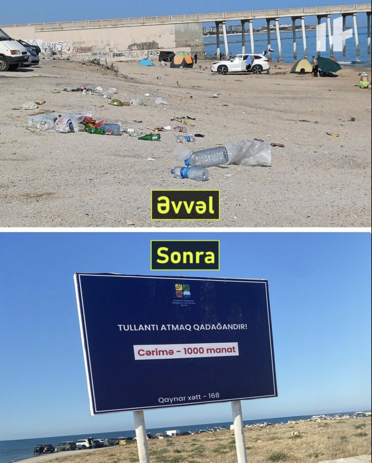Bilgəh çimərliyində yerləşdirilən elan