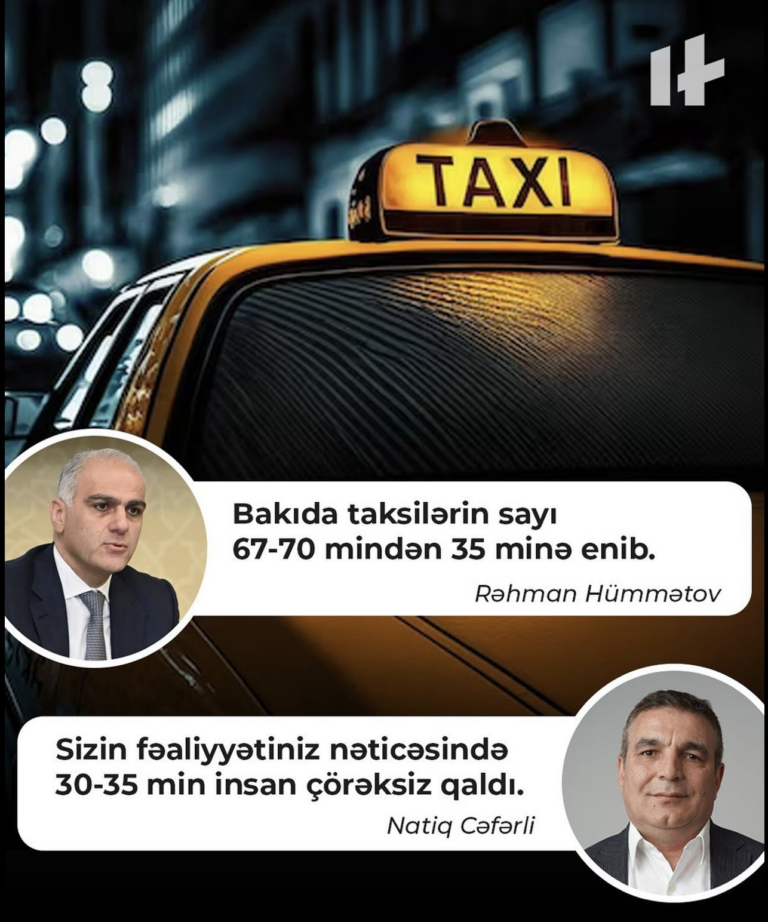 Bakıda taksilərin sayı 2 dəfə azalıb