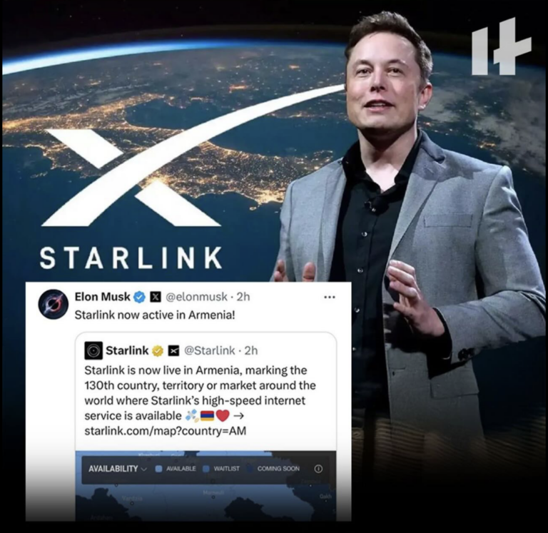 Elon Mask: “Starlink Ermənistanda aktivləşdi”